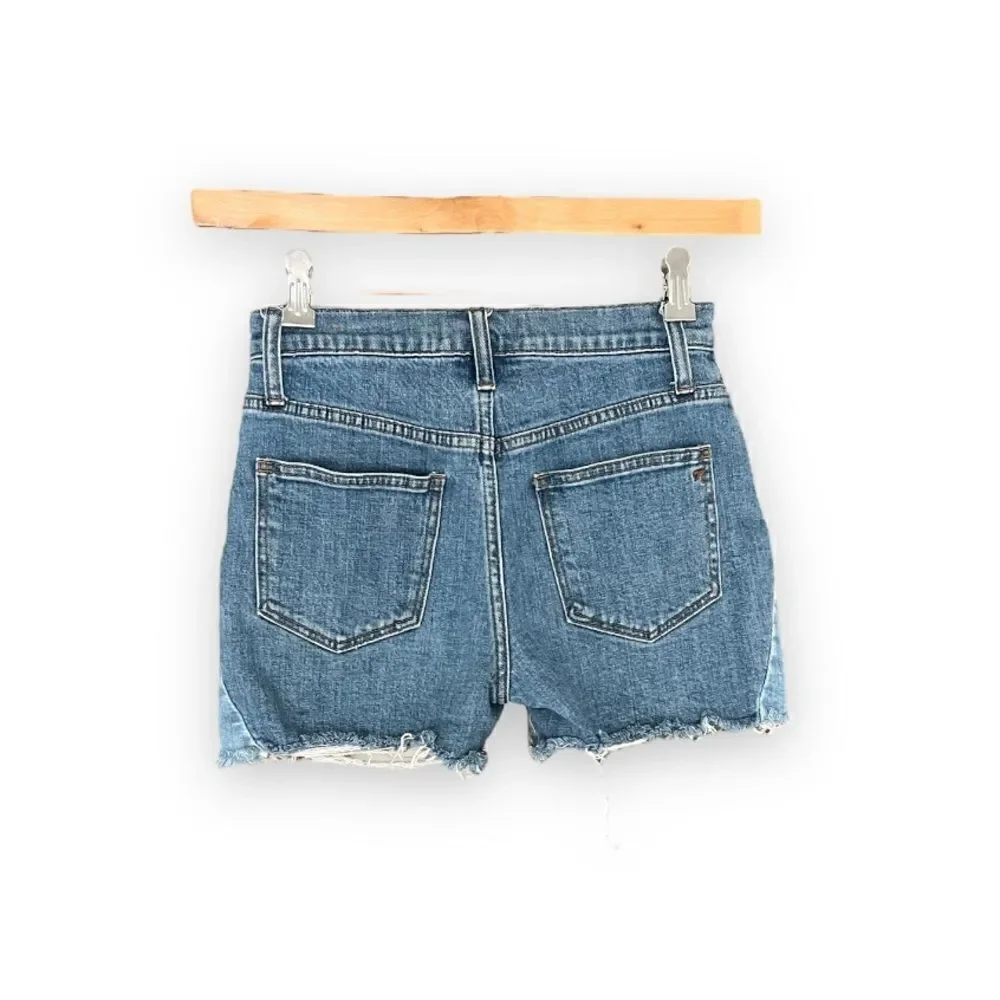 MADEWELL | High Rise Two-Tone Denim Shorts (24)